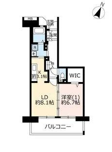 UR十日市場ヒルタウンコンフォール十日市場十一番街【7階】の間取り
