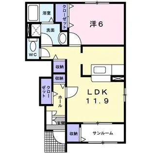 グレイスコートI【1階】の間取り