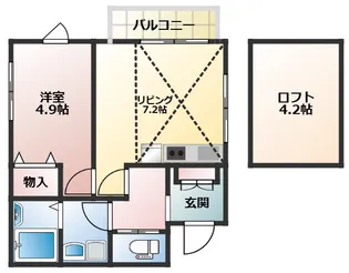 ソラーナユーユー【2階】の間取り
