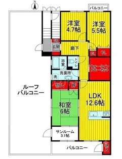 サンセレクト北本【5階】の間取り