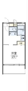 レオパレスシリウス戸田【1階】の間取り