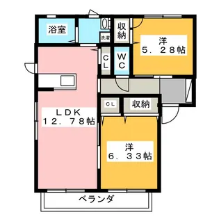 B flat【2階】の間取り
