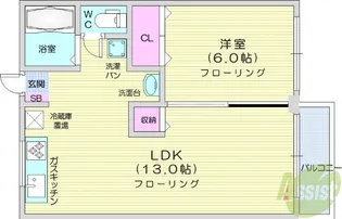 グリーンコーポ今野A【2階】の間取り