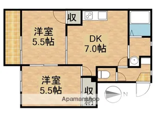 サンライズ葵東【1階】の間取り