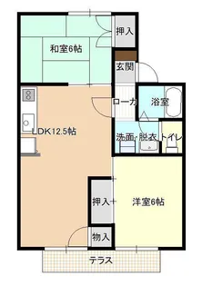 エスポワール南原 B棟【1階】の間取り