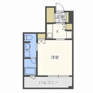 ラフィネタワー札幌南3条【5階】の間取り