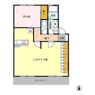 メゾン小柳【1階】の間取り