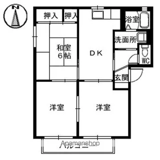 シャーメゾン ヴァイデ A棟【2階】の間取り