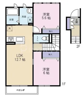 パームコテージV番館【2階】の間取り
