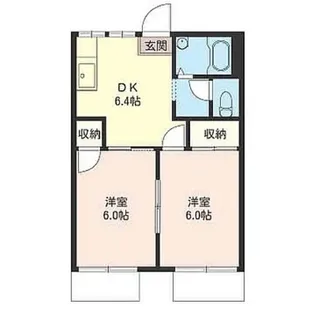モンテベルテくぬぎ山A棟【1階】の間取り