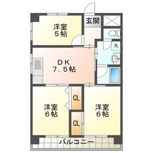 サニーサイド竹野【3階】の間取り