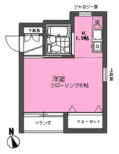 ロージェ西大井【3階】の間取り
