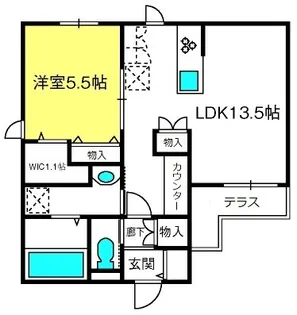 Geminos【1階】の間取り