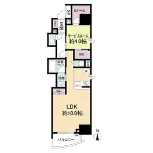 セレニテフラン本町【12階】の間取り