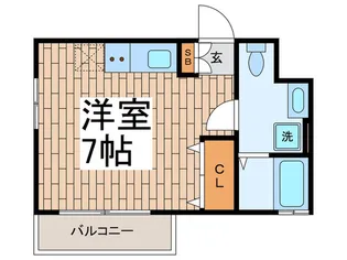 テラス島津山【1階】の間取り