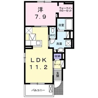 カルム スクエアII【1階】の間取り