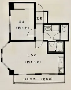 サニーコート浜芦屋4階【4階】の間取り