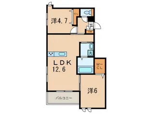 Court LaTour Ashiya【1階】の間取り