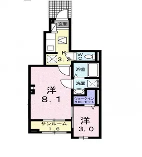 サンモリッツ【1階】の間取り