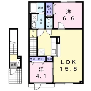 北信濃スカイハイツII【2階】の間取り