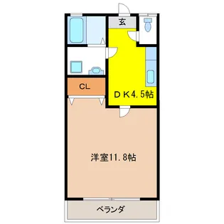 栃木県宇都宮市平松本町【アパート】の間取り