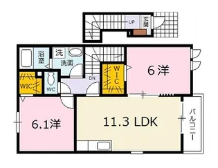 広島県安芸高田市吉田町山手【アパート】の間取り