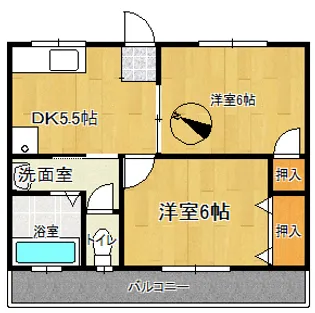 美鈴ハイツ【2階】の間取り