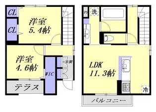 広島県広島市安芸区矢野南1【一戸建】の間取り