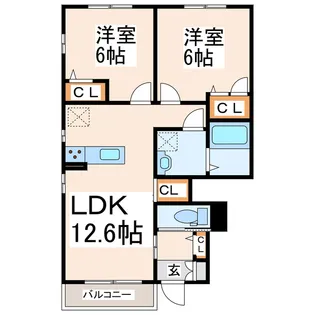 プロヌーブS【1階】の間取り