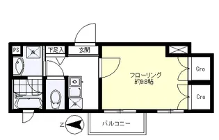 東京都新宿区河田町【マンション】の間取り