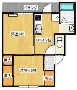 ヴィラナリー中辺路【3階】の間取り