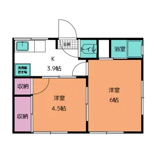 幸美アパート【1階】の間取り