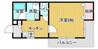 フラワーコートB棟【1階】の間取り