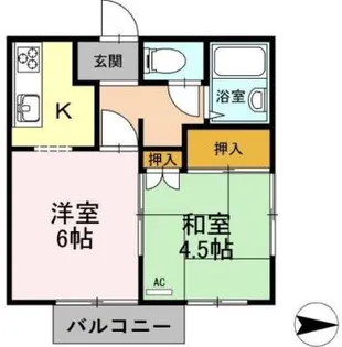 ジュネス三成【2階】の間取り