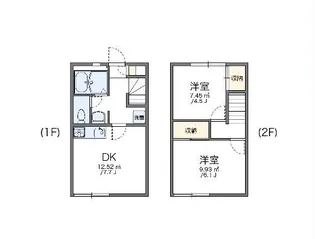 レオパレスバルヴェールII【1階】の間取り