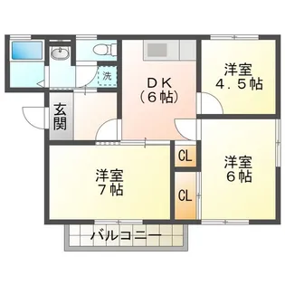 コーポフォーチュン B【2階】の間取り