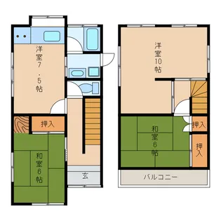 滋賀県大津市富士見台【一戸建】の間取り