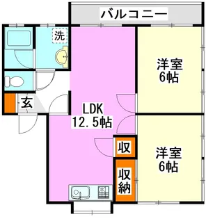グリーンハイツB【2階】の間取り