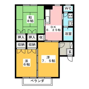 グランドール・アイ B棟【2階】の間取り