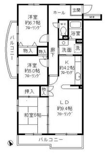 コーポレート小金井梶野通り6号棟【2階】の間取り