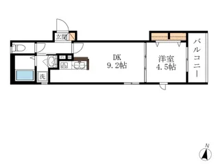 ヘーベルメゾン新川崎【3階】の間取り