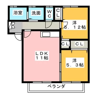 I side hill【2階】の間取り