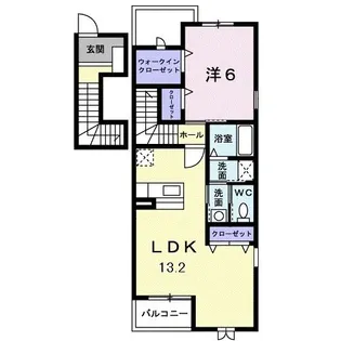 クラージュ A棟【2階】の間取り
