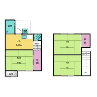 愛知県名古屋市港区甚兵衛通1【一戸建】の間取り