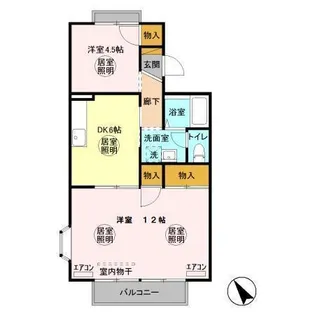 クレスト陽光台 C棟【1階】の間取り