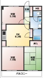 グランドールUNS【8階】の間取り