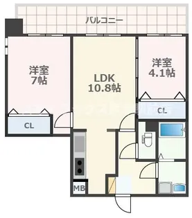 熊本県熊本市中央区本荘3【マンション】の間取り
