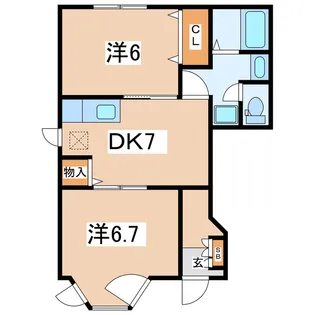 福島県岩瀬郡鏡石町前山【アパート】の間取り
