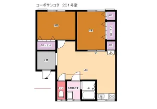 コーポサンコダ【2階】の間取り