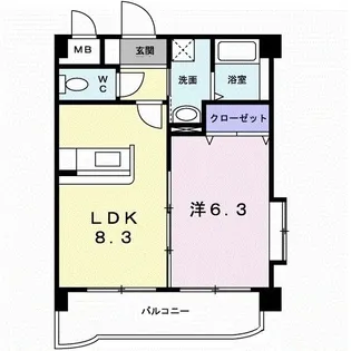 サンエスポワール【4階】の間取り